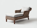 Bain de soleil en rotin bois naturel style contemporain élégant 170x65x85 cm design détente extérieur
