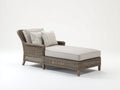 Bain de soleil en rotin tressé 200x75x80 cm - Rotin naturel - Chaise longue extérieure design moderne avec dossier inclinable